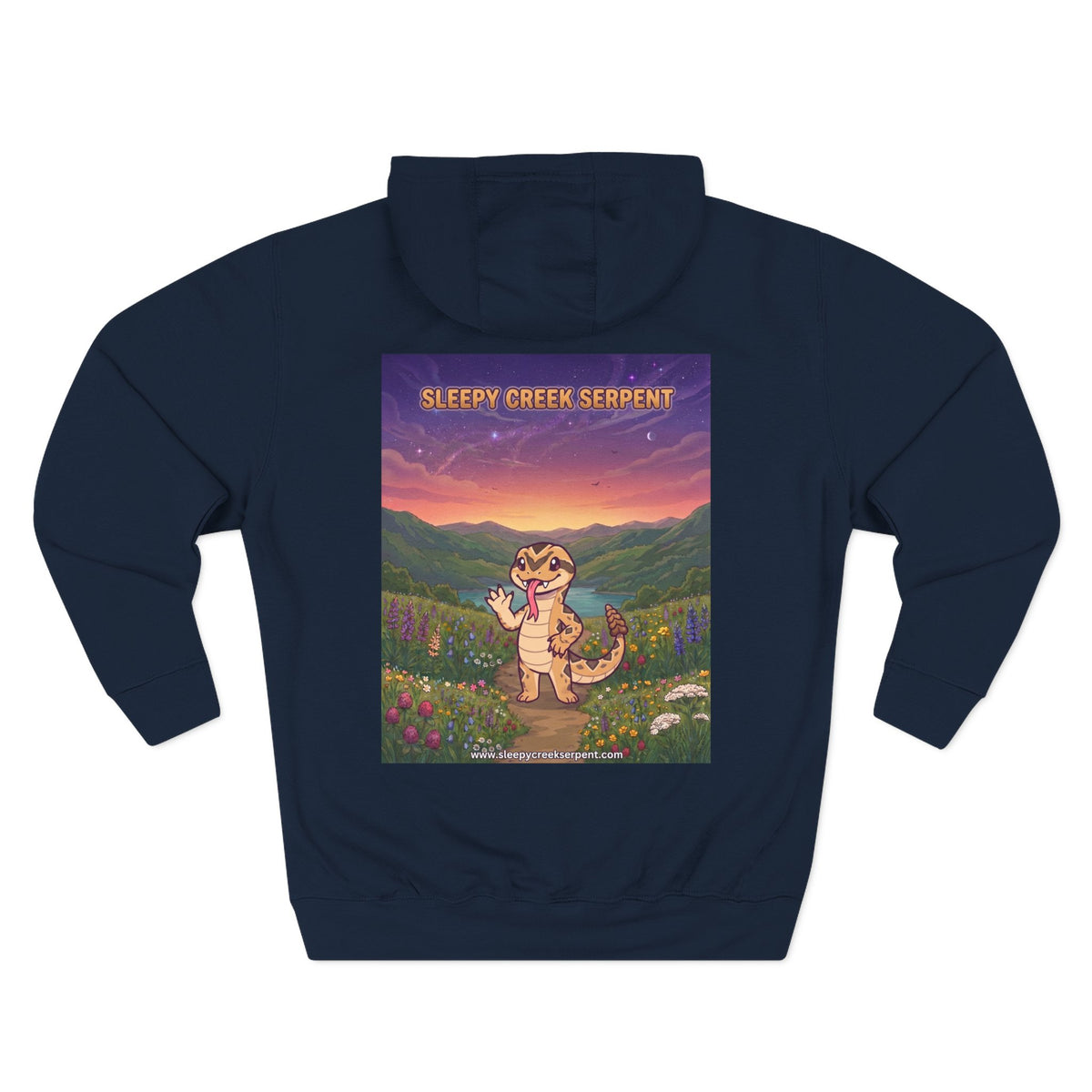 SLEEPY CREEK SERPENT CUTE Three-Panel Fleece Hoodie