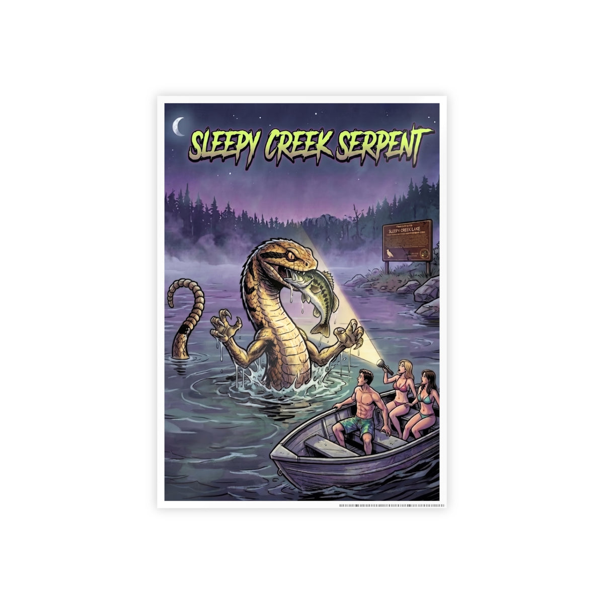 SLEEPY CREEK SERPENT LAKE NIGHT SURPRISE Gloss Posters