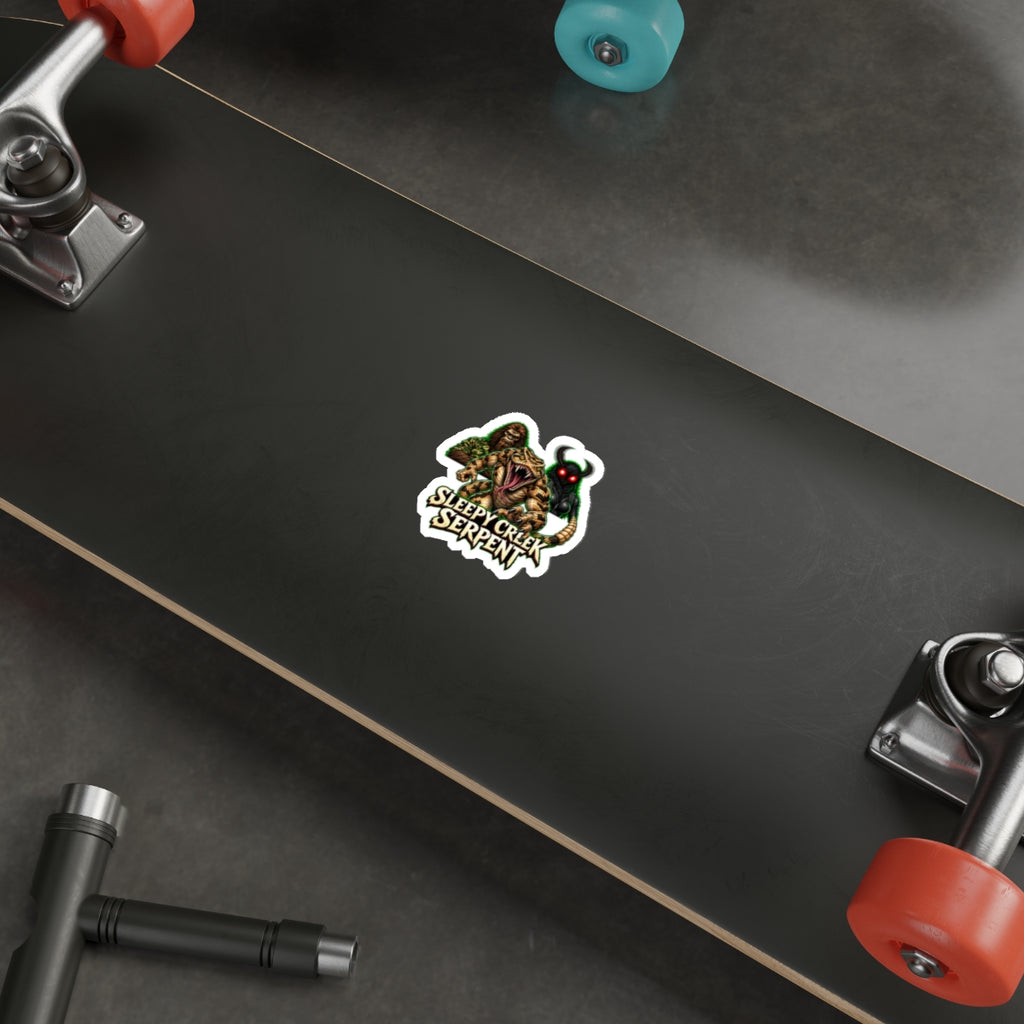 BEING HUNTED.. SLEEPY CREEK SERPENT Die-Cut Stickers