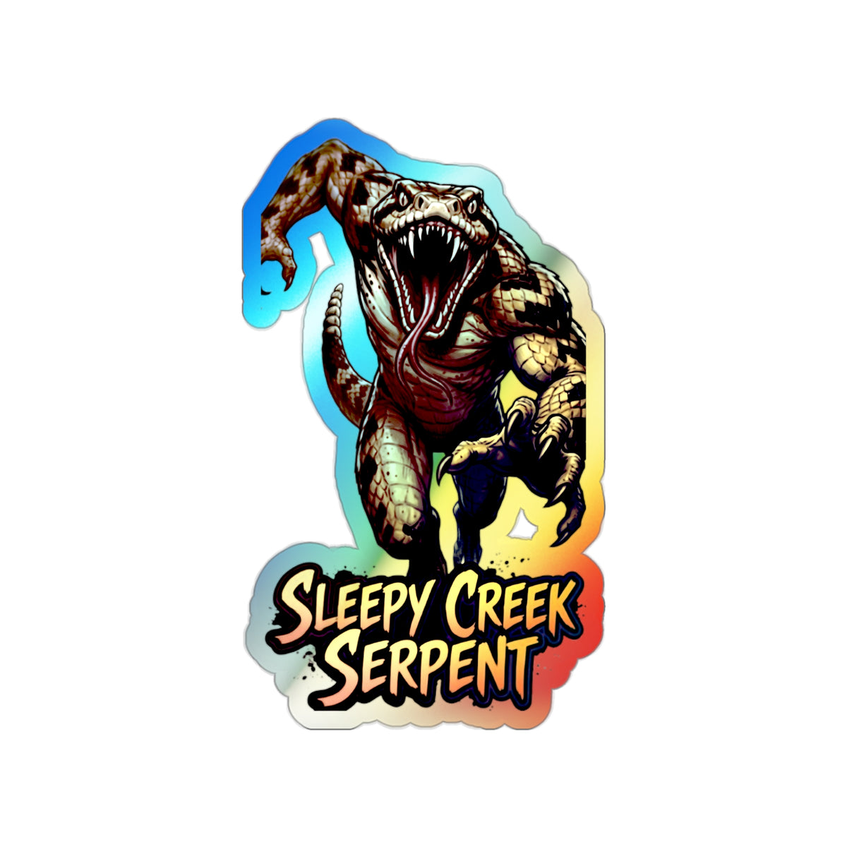 SLEEPY CREEK SERPENT CHASE Holographic Die-cut Stickers