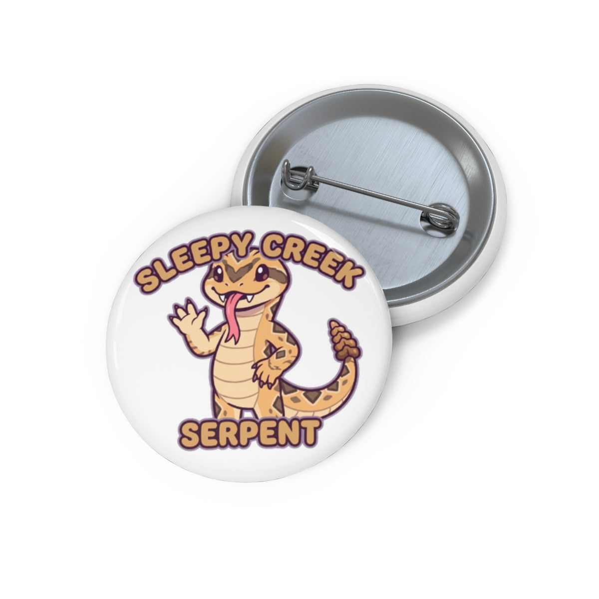SLEEPY CREEK SERPENT CUTE Custom Pin Buttons