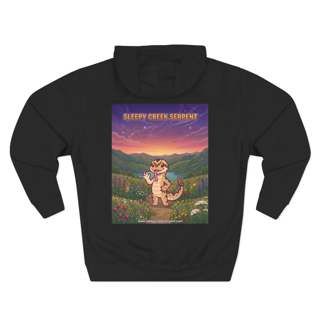 SLEEPY CREEK SERPENT CUTE Three-Panel Fleece Hoodie