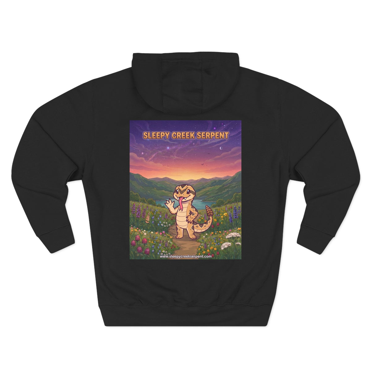 SLEEPY CREEK SERPENT CUTE Three-Panel Fleece Hoodie