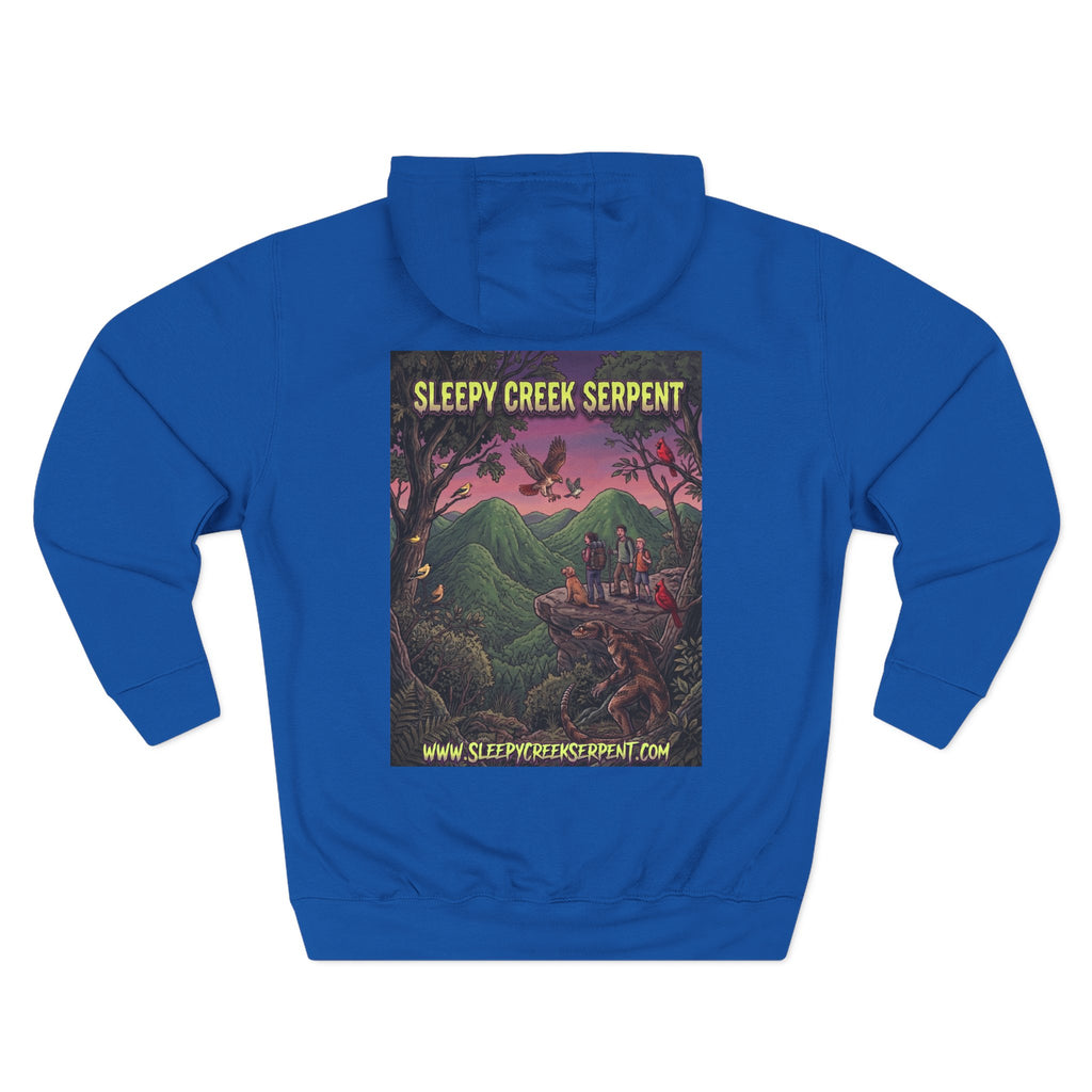 SLEEPY CREEK SERPENT OVERLOOK Three-Panel Fleece Hoodie