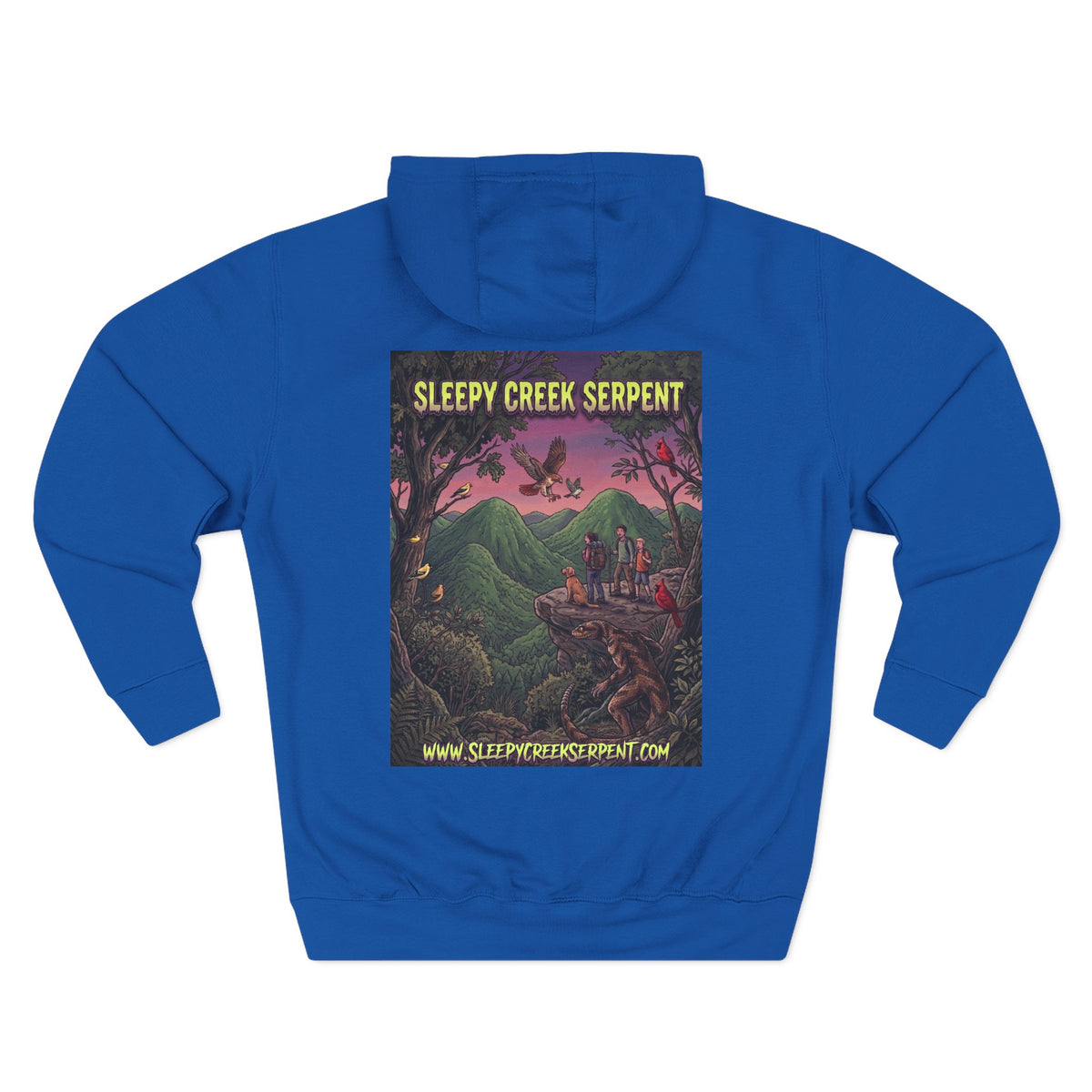 SLEEPY CREEK SERPENT OVERLOOK Three-Panel Fleece Hoodie