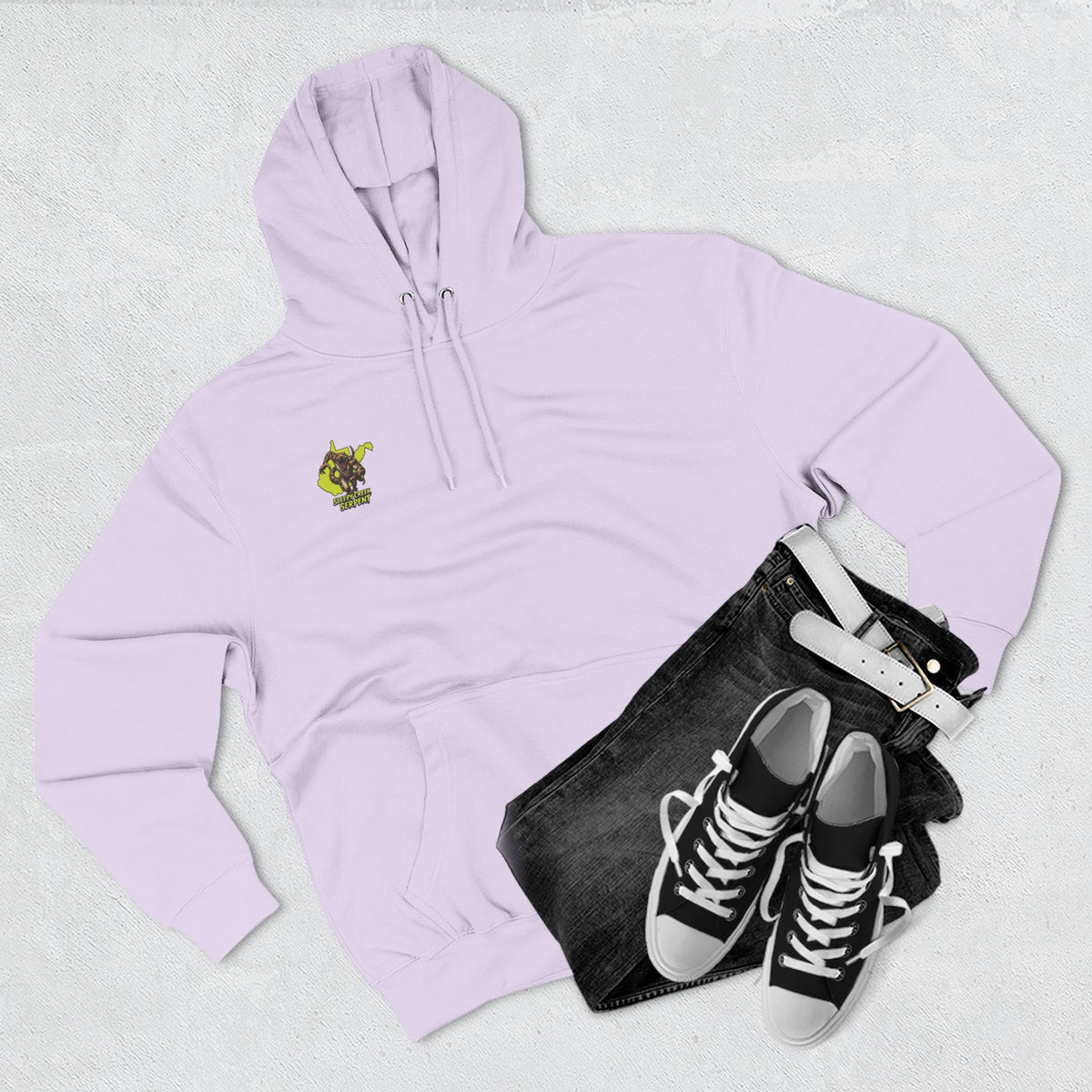 I Was Bit By.... SLEEPY CREEK SERPENT WV Three-Panel Fleece Hoodie