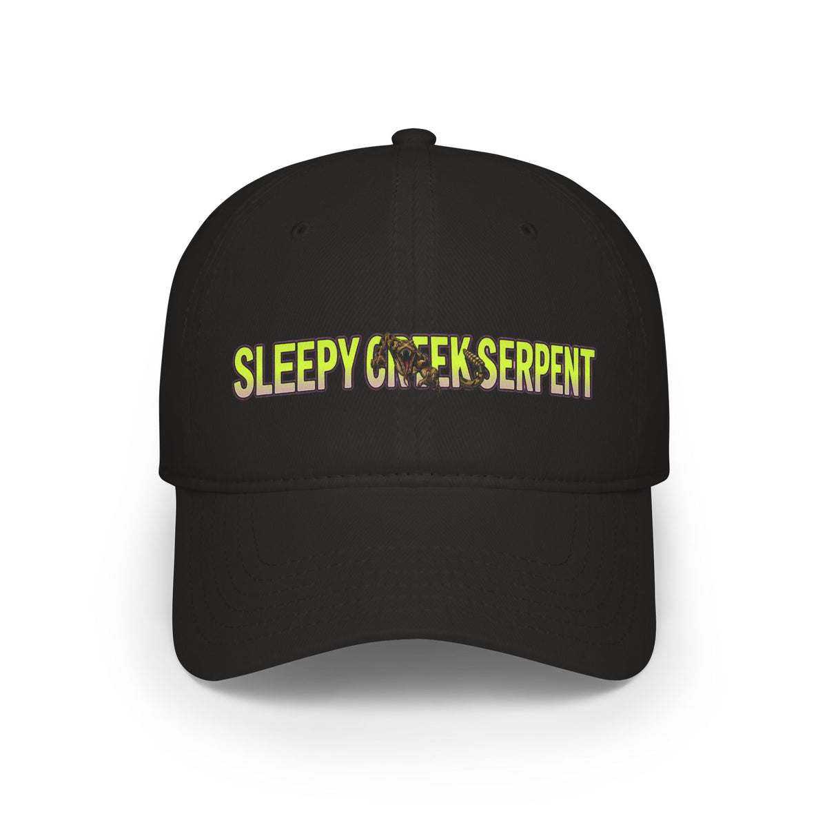 SLEEPY CREEK SERPENT LETTERING Low Profile Baseball Cap