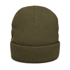 SLEEPY CREEK SERPENT LETTERING Ribbed Knit Beanie (Embroidery)