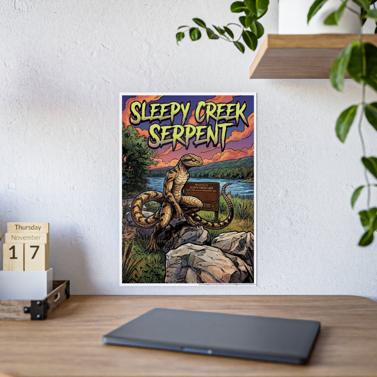 SLEEPY CREEK SERPENT LAKE SIGN Gloss Posters