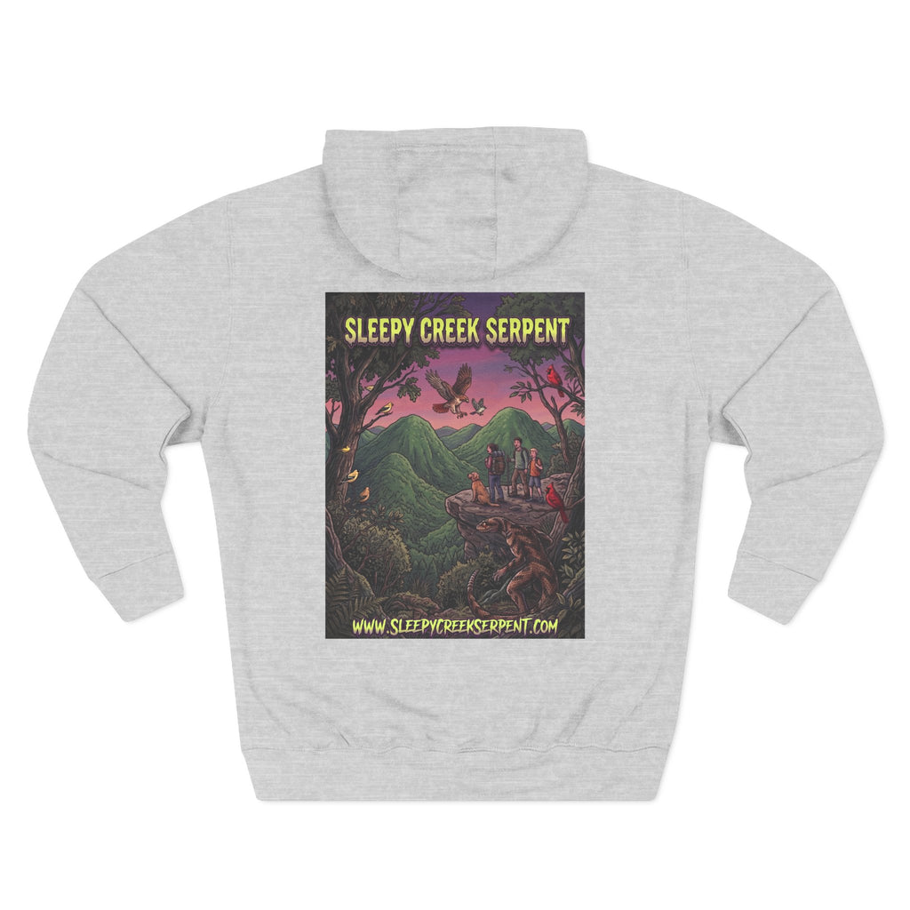 SLEEPY CREEK SERPENT OVERLOOK Three-Panel Fleece Hoodie