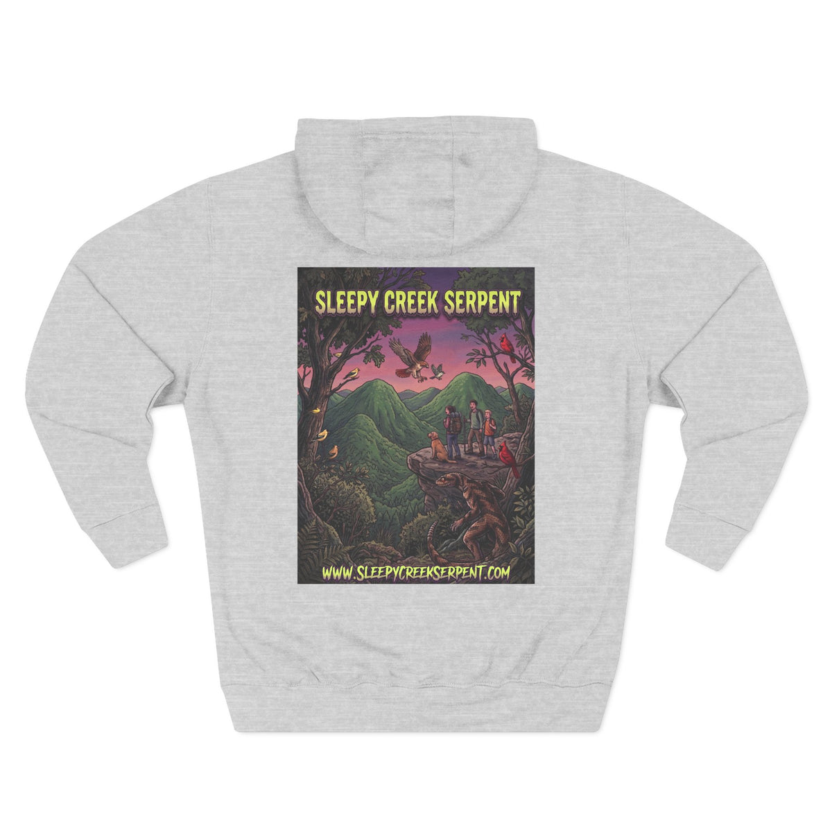 SLEEPY CREEK SERPENT OVERLOOK Three-Panel Fleece Hoodie