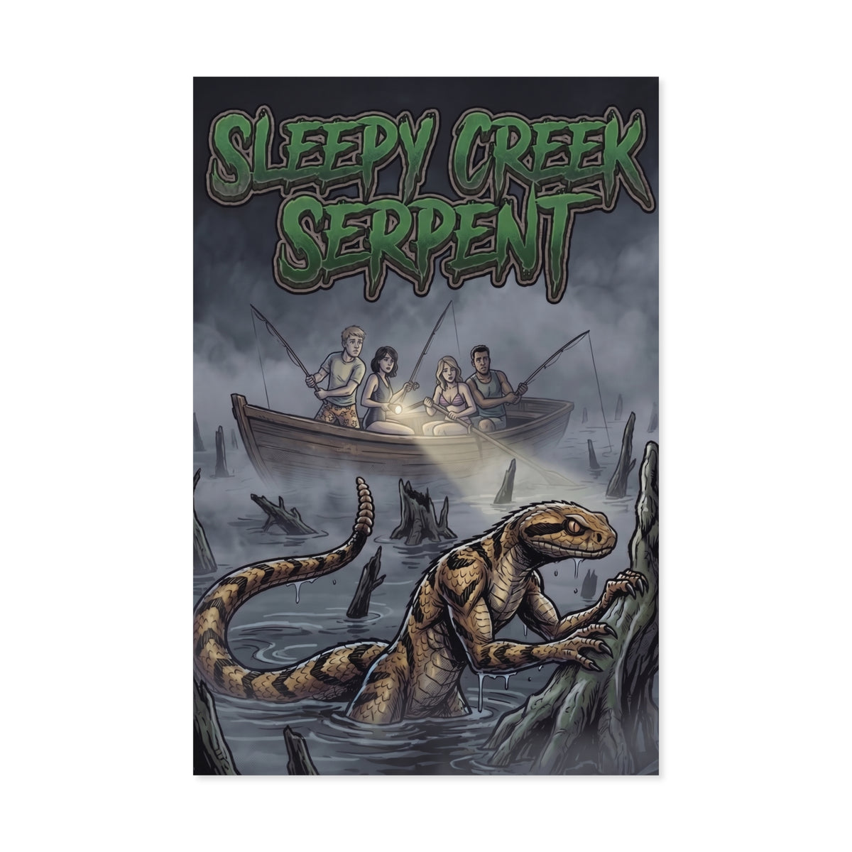 SLEEPY CREEK SERPENT LATE FISHING TRIP Uncoated Posters