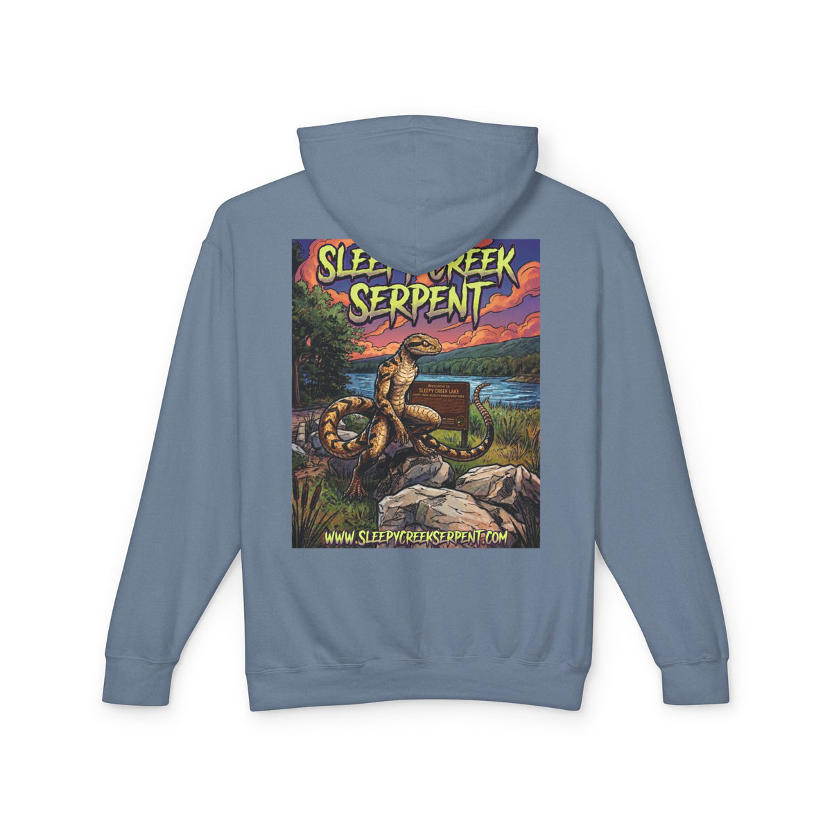 SLEEPY CREEK SERPENT LAKE SIGN  Lightweight Hooded Sweatshirt