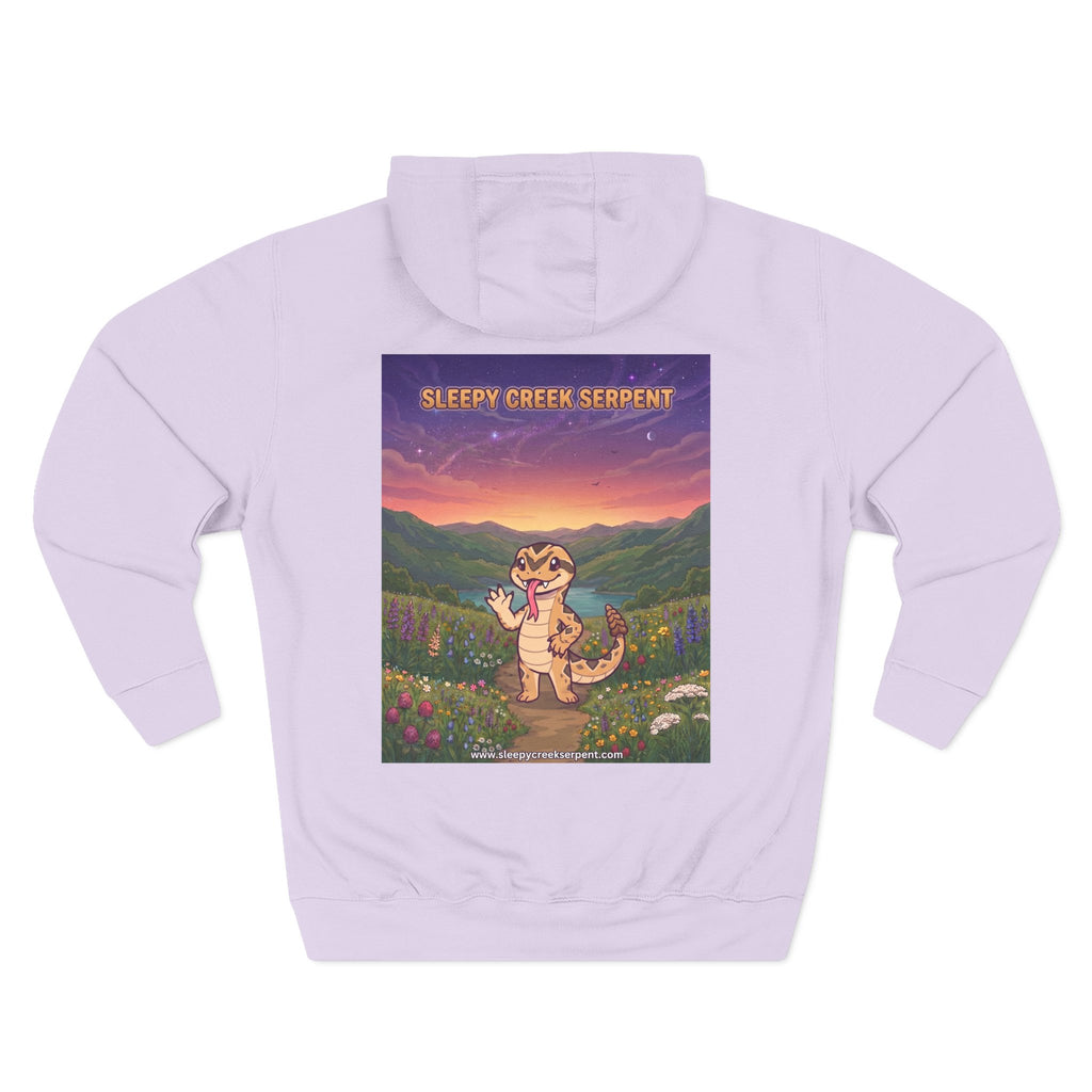 SLEEPY CREEK SERPENT CUTE Three-Panel Fleece Hoodie