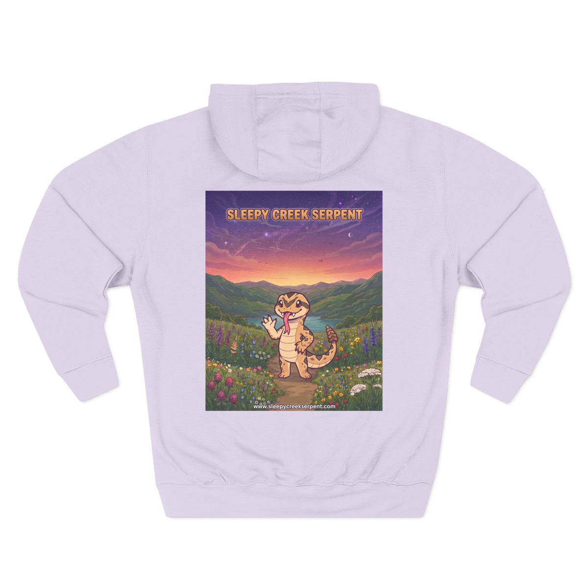 SLEEPY CREEK SERPENT CUTE Three-Panel Fleece Hoodie