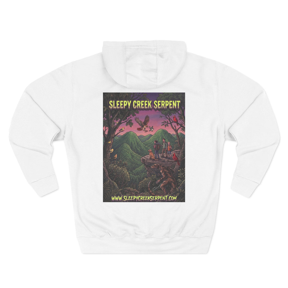 SLEEPY CREEK SERPENT OVERLOOK Three-Panel Fleece Hoodie