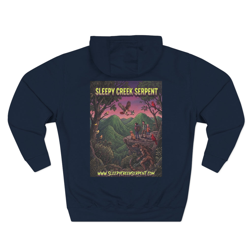 SLEEPY CREEK SERPENT OVERLOOK Three-Panel Fleece Hoodie