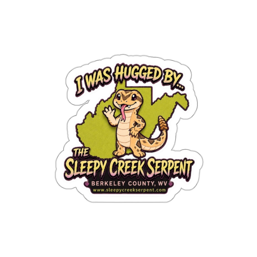 I Was Hugged By... The Sleepy Creek Serpent CUTE Die-Cut Stickers