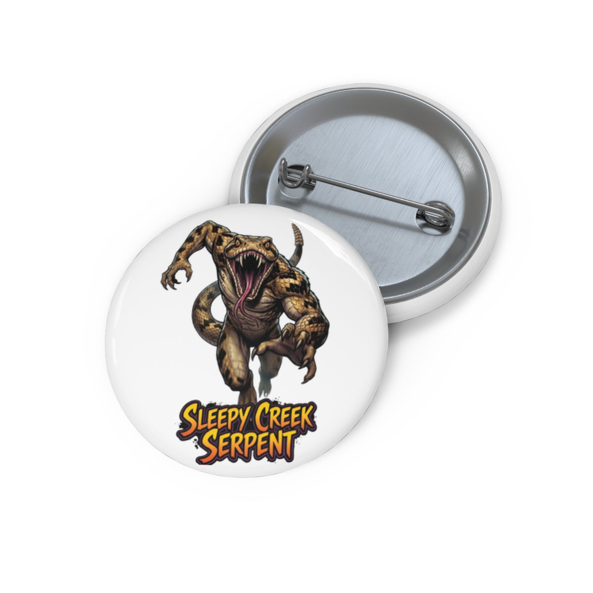 SLEEPY CREEK SERPENT CHASE Custom Pin Buttons