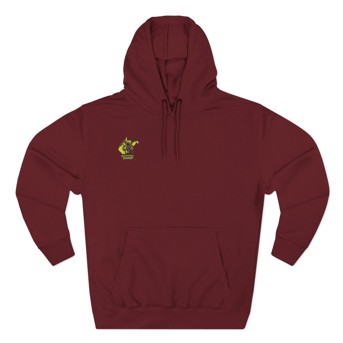 I Was Bit By.... SLEEPY CREEK SERPENT WV Three-Panel Fleece Hoodie