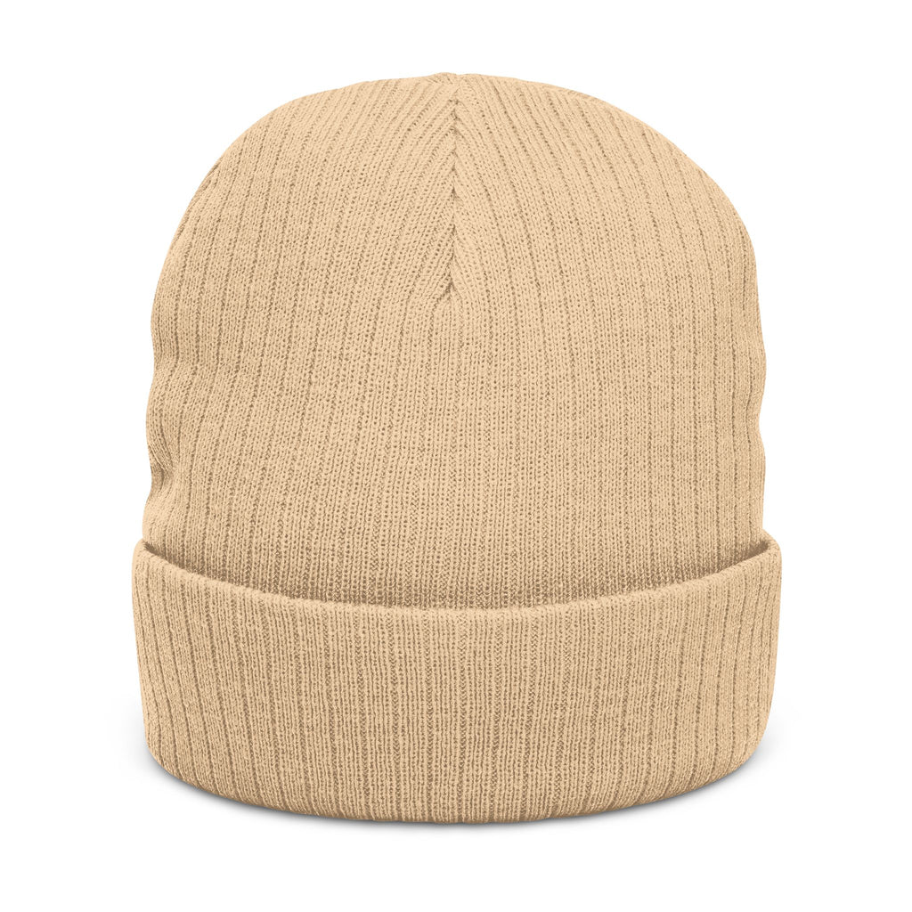 SLEEPY CREEK SERPENT LETTERING Ribbed Knit Beanie (Embroidery)