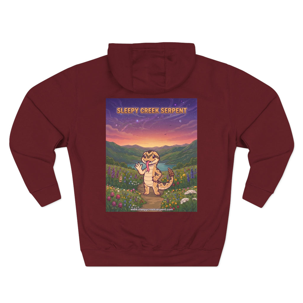 SLEEPY CREEK SERPENT CUTE Three-Panel Fleece Hoodie