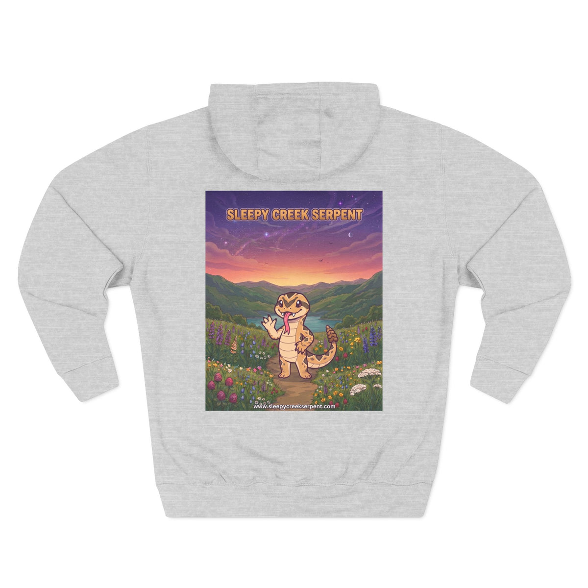 SLEEPY CREEK SERPENT CUTE Three-Panel Fleece Hoodie