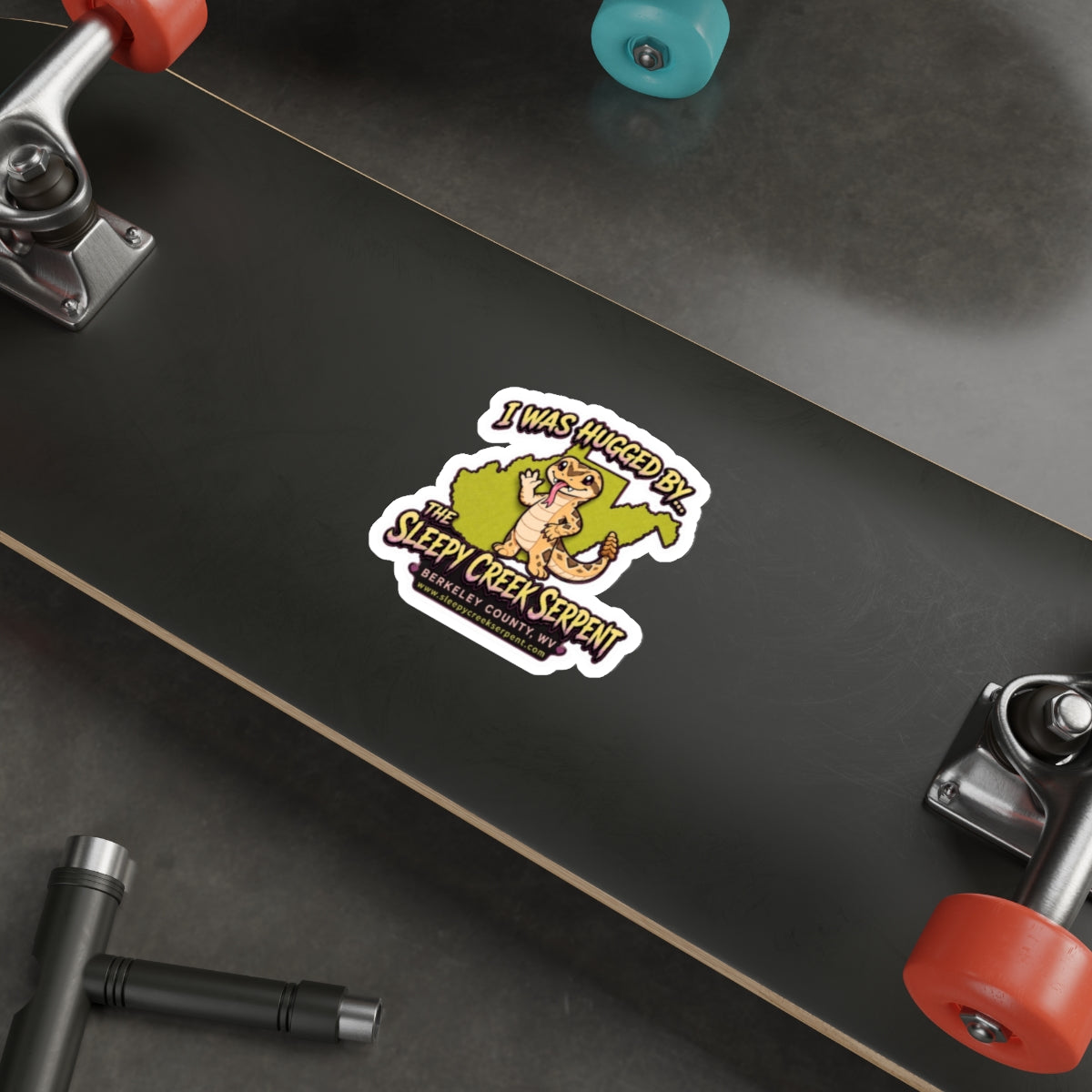 I Was Hugged By... The Sleepy Creek Serpent CUTE Die-Cut Stickers