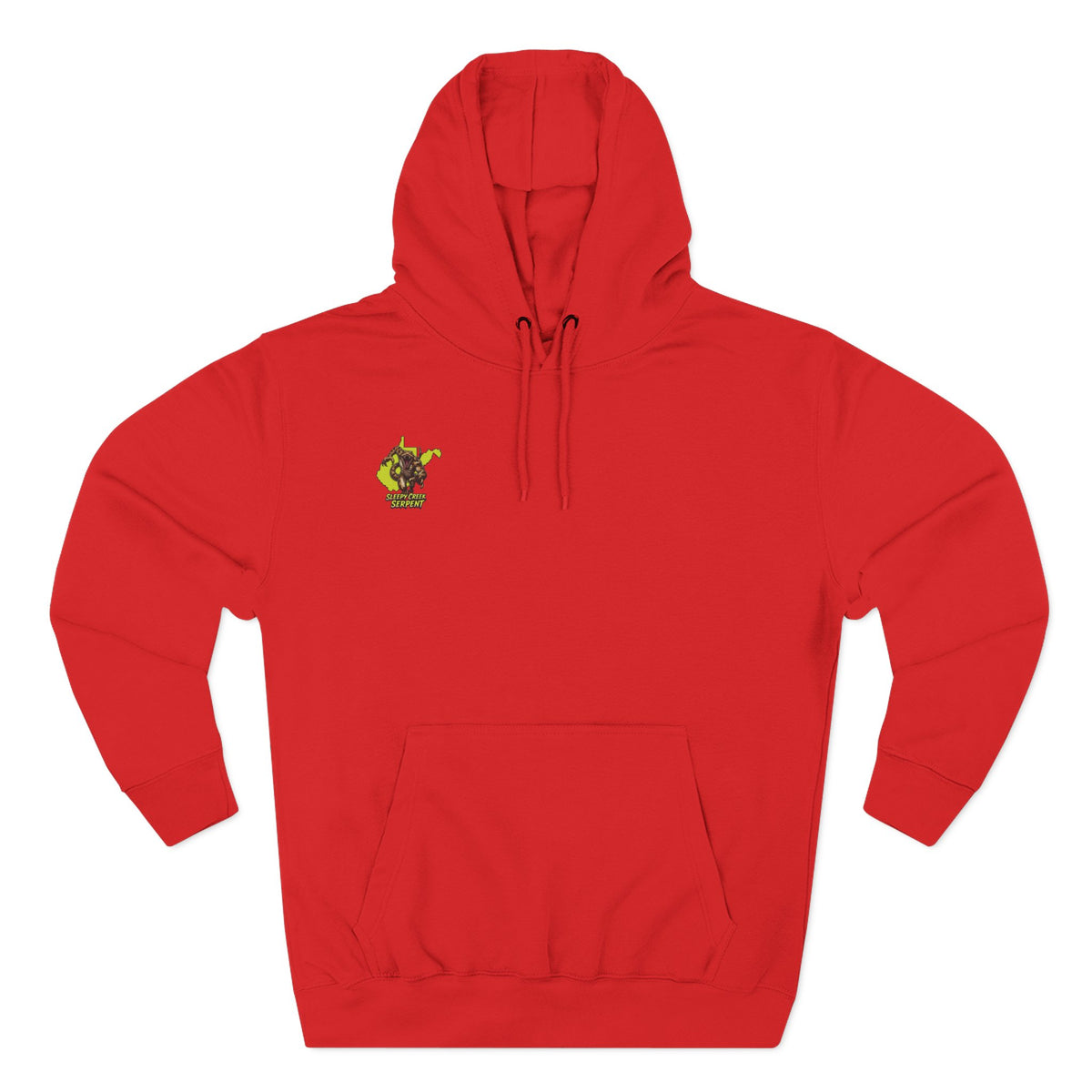 I Was Bit By.... SLEEPY CREEK SERPENT WV Three-Panel Fleece Hoodie