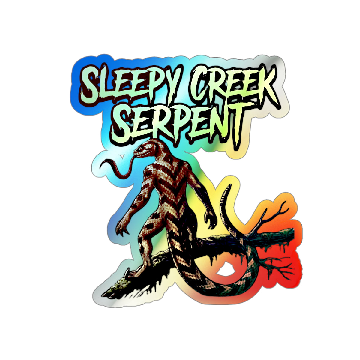 SLEEPY CREEK SERPENT Holographic Die-cut Stickers