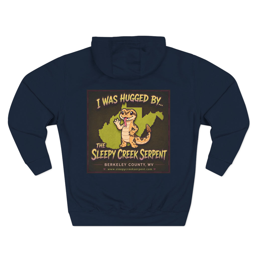 I Was Hugged By.... SLEEPY CREEK SERPENT WV Three-Panel Fleece Hoodie