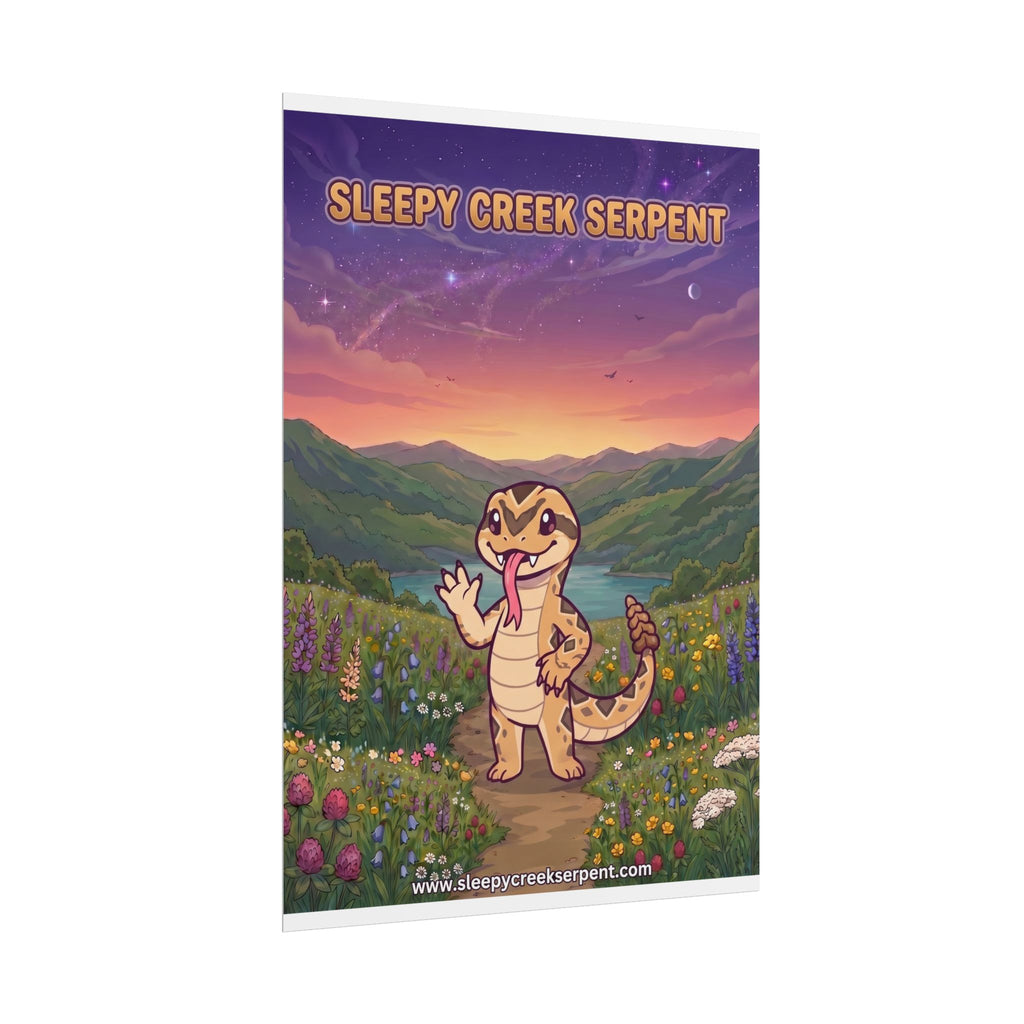 SLEEPY CREEK SERPENT CUTE BACKGROUND Rolled Posters