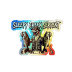 SLEEPY CREEK SERPENT  SMALLMOUTH FRENZY Holographic Die-cut Stickers