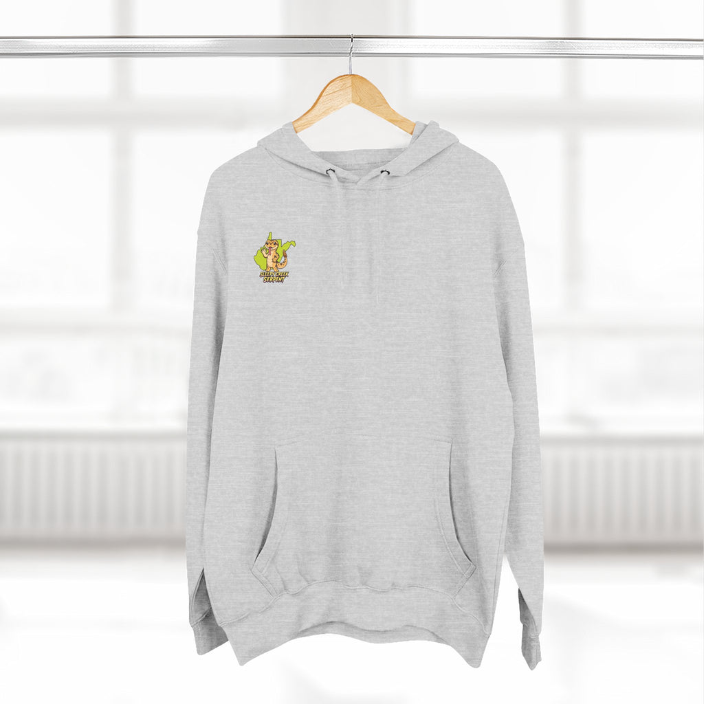 I Was Hugged By.... SLEEPY CREEK SERPENT WV Three-Panel Fleece Hoodie