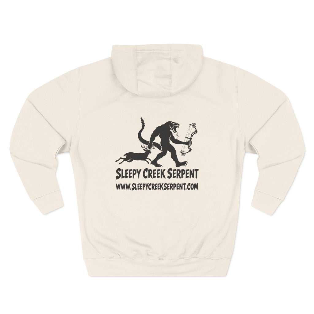 SLEEPY CREEK SERPENT BOW SEASON Three-Panel Fleece Hoodie
