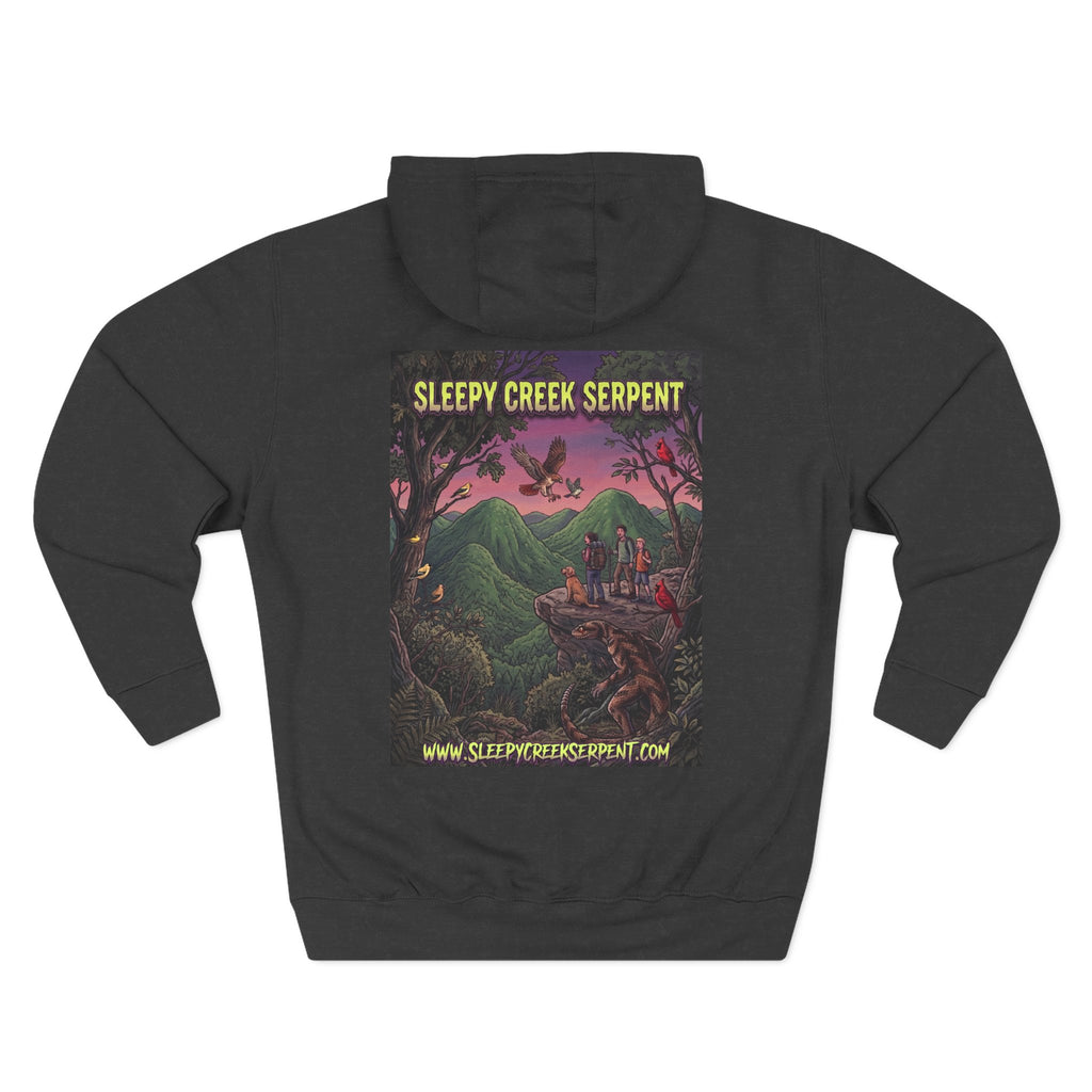 SLEEPY CREEK SERPENT OVERLOOK Three-Panel Fleece Hoodie